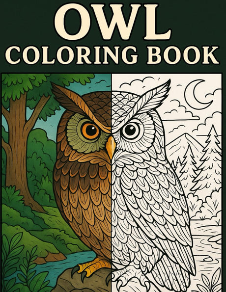 Owl Coloring Book: 50 Owl Designs for Relaxation, Stress Relief, and Mindful Coloring (Coloring Books for Adults and Kids - Ghostlight Creations ... - relaxation through coloring activity book.) Majosta