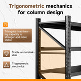 ZAOUS 3000LBS Storage Shelves,48" W Garage Shelving Heavy Duty 4 Tier Metal Storage Rack Shelf，Industrial Shelving Adjustable Shelf for Basement Warehouse 48" W x 24" D x 70" H，Black ZAOUS