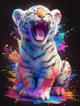 SKRYUIE 5D Diamond Painting Kits Tiger - DIY Diamond Art Kits for Adults Colour, Full Round Drill - Crystal Embroidery Cross Stitch - Craft for Wall & Office Decor - 12x16 Inch e1 SKRYUIE