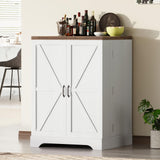 AMERLIFE 61" Farmhouse Bar Cabinet with 9 Wine Racks, Folding Storage Wine Liquor Cabinet, Expandable Coffee Bar Station with Drawer, Mini Bar, Home Bar for Kitchen Dining Room, Rustic White AMERLIFE