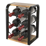 J JACKCUBE DESIGN Rustic Wood 6 Bottles Wine Rack for Countertop, 3 Tier Free Standing Wine Bottle Holder Stand Storage Organizer for Home Decor Bar, Cellar, Pantry, Cabinet- MK652A J JACKCUBE DESIGN
