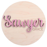 Personalized 3D Baby Name Announcement, Custom Newborn Baby Name Hospital Photo Prop, 30 Colors, Custom Welcome New Baby Name Sign For Hospital Obsidian Home Creations