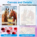 Artunion Horse Couple Paint by Numbers for Adults, Animal Paint by Number Kits, DIY Oil Painting Paint by Number Kits on Canvas Arts Craft for Home Wall Decor 16x20 Inch Artunion