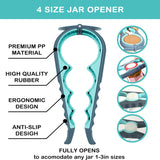 Jar Opener for Weak Hands, Seniors with Arthritis, 5 in 1 Multi Function Bottle Opener Lid Opener For Arthritic Hands with Non Slip Rubber Jar opener Gripper Pad HUMANFUN