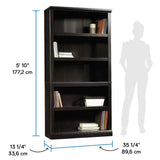 Sauder Miscellaneous Storage 5 Bookcase/book shelf, L: 35.28" x W: 13.23" x H: 69.76", Estate Black Sauder