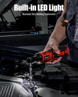 AVID POWER Cordless Electric Ratchet Wrench 3/8", 44.2 Ft-lbs 12V Power Ratchet Wrench Kit w/Two 2.0Ah Batteries, 1-Hour Fast Charger, Variable Speed and 10 Sockets AVID POWER