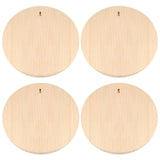 MUKLEI 4 Pack 12 Inch Round Wood Plaque, 3/4 Inch Thick Unfinished Wooden Circle Plaque Wooden Base for Craft Projects, Painting, Woodcarving, DIY Sign MUKLEI