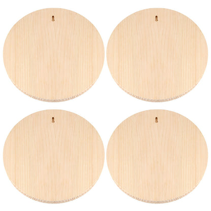 MUKLEI 4 Pack 12 Inch Round Wood Plaque, 3/4 Inch Thick Unfinished Wooden Circle Plaque Wooden Base for Craft Projects, Painting, Woodcarving, DIY Sign - WoodArtSupply