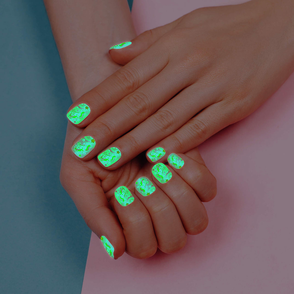 Hot Focus Unicorn Nail Kit – Kids Nail Polish Set for Girls Ages 5 6 7-12 with 77+ Pieces, Spa Kit, Nail Art Decoration Set, Glow-in-the-dark, Stickers, and Water-Based Polish - Girls' Nail Kit. Hot Focus