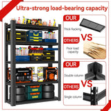 Notmise 5-Tier Garage Shelving, Heavy Duty Adjustable Metal Storage Shelves Unit, Steel Shelf, 2000 lbs Capacity, Industrial Shelves for Heavy Tools and Equipment (71" H x 36" W x 14" D) Notmise