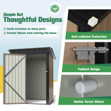 Flamaker Storage Shed Waterproof Metal Garden Shed with Lockable Door Utility Tool Shed Outdoor Storage for Backyard, Patio and Lawn (5 x 3 FT) Flamaker