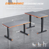 SIAGO Electric Standing Desk Adjustable - 48 x 24 Inch Sit Stand up Desk with Cable Management - 3 Memory Preset Adjustable Height Table SIAGO