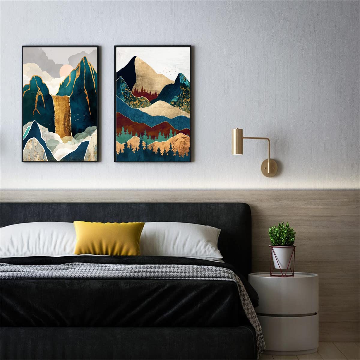 LFMU 6 Pack Diamond Painting Kits for Adults,Full Round Drill Diamond Painting Abstract Landscapes DIY 5D Diamond Art Craft for Home Wall Decor Gift (12x16inch) DP LFMU