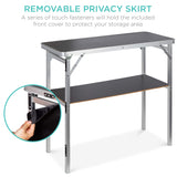 Best Choice Products Portable Pop-Up Bar Table for Indoor, Outdoor, Party, Picnic, Tailgate, Entertaining w/Carrying Case, Storage Shelf, Removable Skirt Best Choice Products