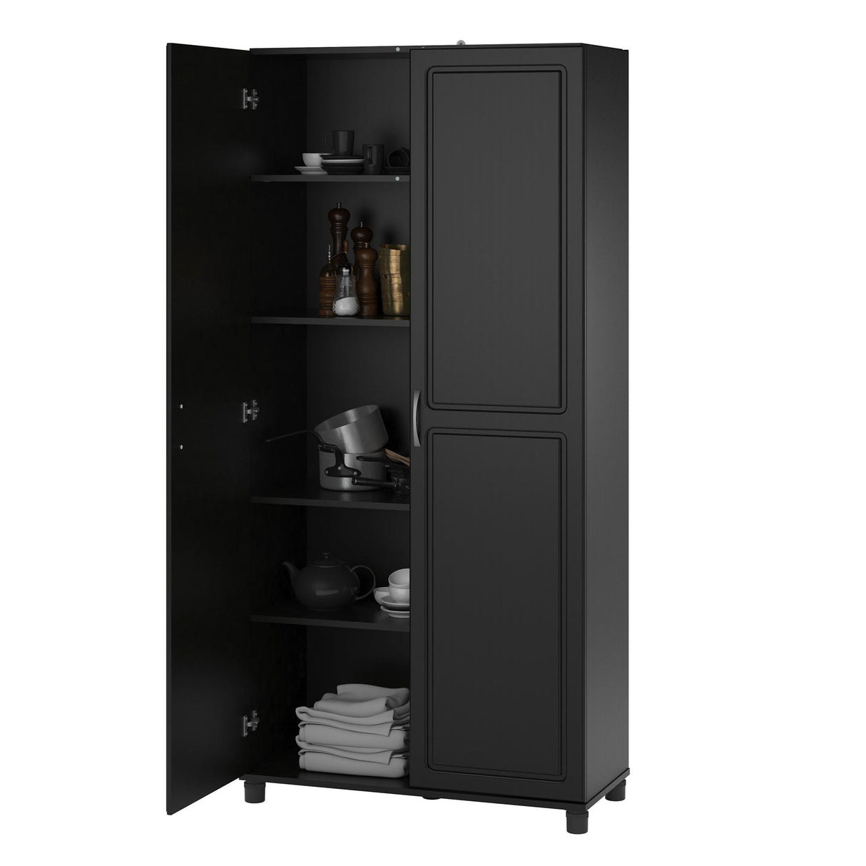 Systembuild Evolution Kendall 36" Utility Storage Cabinet, Black SystemBuild