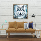 KTHOFCY 5D DIY Diamond Painting Kits for Adults, Animal Wolf Full Drill Embroidery Cross Stitch Crystal Rhinestone Paintings Pictures Arts Wall Decor Painting Dots Kits 11.8X11.8 inch KTHOFCY