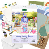 Katy Sue Handy Hobby Aprons Card Making Kit. Contains 8 Shaped Cards, 2 Sheets Die Cut Decoupage, Sticky Foam Pads, Instructions & 8 Envelopes. Apron-Themed Card Making Kits for Adults Katy Sue