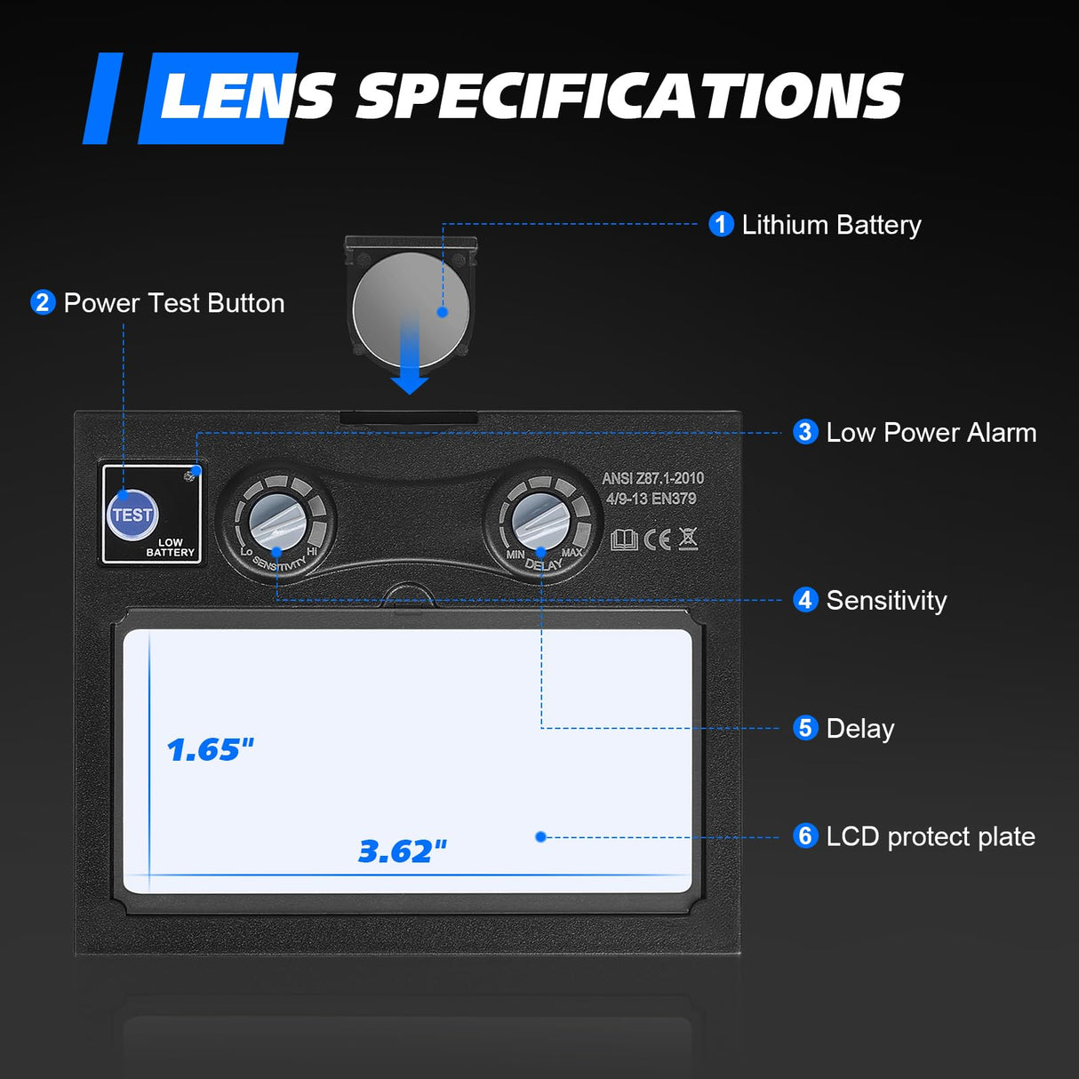 NDUUN Welding Helmet True Color Auto Darkening Hood with Adjustable Shade Range 4/9-13 for TIG MIG ARC Welder Mask NDUUN