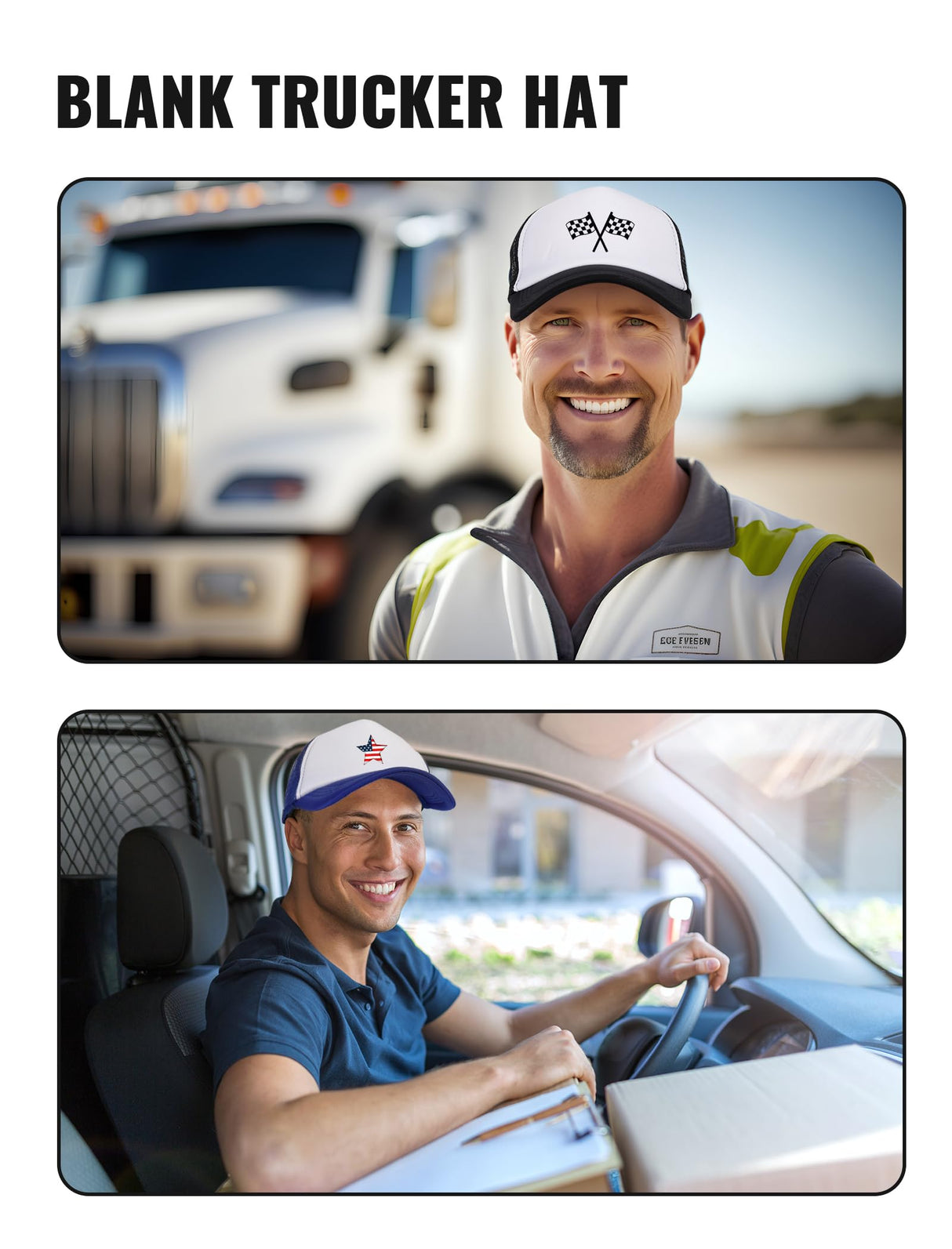 PJPSAA 5 Pcs Sublimation Blank Trucker Hats Bulk Mesh Baseball Cap Polyester Mesh Trucker Hat Adjustable Buckle for Men Women Multicolor PJPSAA