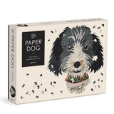 Galison Paper Dogs 750 Piece Shaped Puzzle - Soulful Dog Jigsaw Puzzle for Adults, Thick and Sturdy Pieces, Challenging and Fun Indoor Activity! Galison