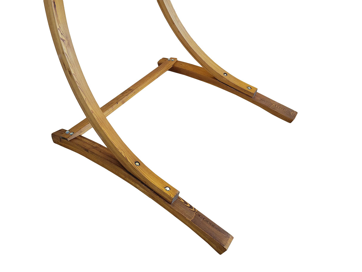 Petra Leisure 7 Ft. Teak Stain, Wooden Hammock Chair Stand. Perfect for Indoor/Outdoor Home, Patio, Deck, Yard, Garden. 265LB Weight Capacity.(Stand Only) Petra Leisure