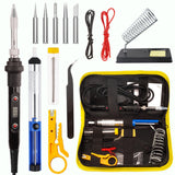 WellerMan Soldering Iron Kit 80W – LCD Digital Adjustable Temperature Soldering Tool Set with 5 Precision Tips, Desoldering Pump, Solder Wire, Stand for DIY, Electrical Repairs, and Metal Work WellerMan