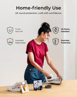 xTool Mini Heat Press Machine - Ultra Light Portable Small Heat Press Machine for T-Shirts Shoes Hats, Mini Iron for Crafting with 3 Settings & Fast Heating for DIY Heating Transfer Projects xTool