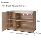 unipaws Heavy Duty Fish Tank Stand, 55-75 Gallon Aquarium Stand with Storage Cabinet, Metal Frame for Aquariums and Reptile Terrariums unipaws
