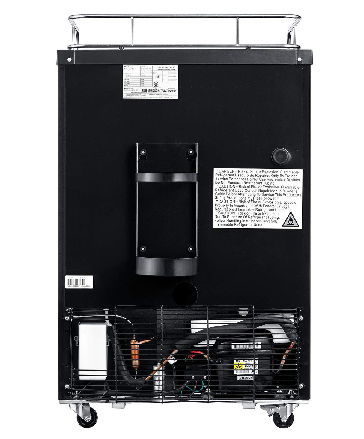 EdgeStar BR3002BL 24 Inch Wide Kegerator Conversion Refrigerator for Full Size Keg - Black EdgeStar