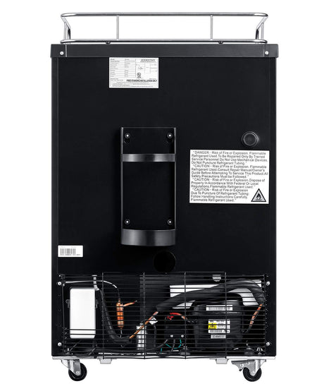 EdgeStar BR3002BL 24 Inch Wide Kegerator Conversion Refrigerator for Full Size Keg - Black EdgeStar