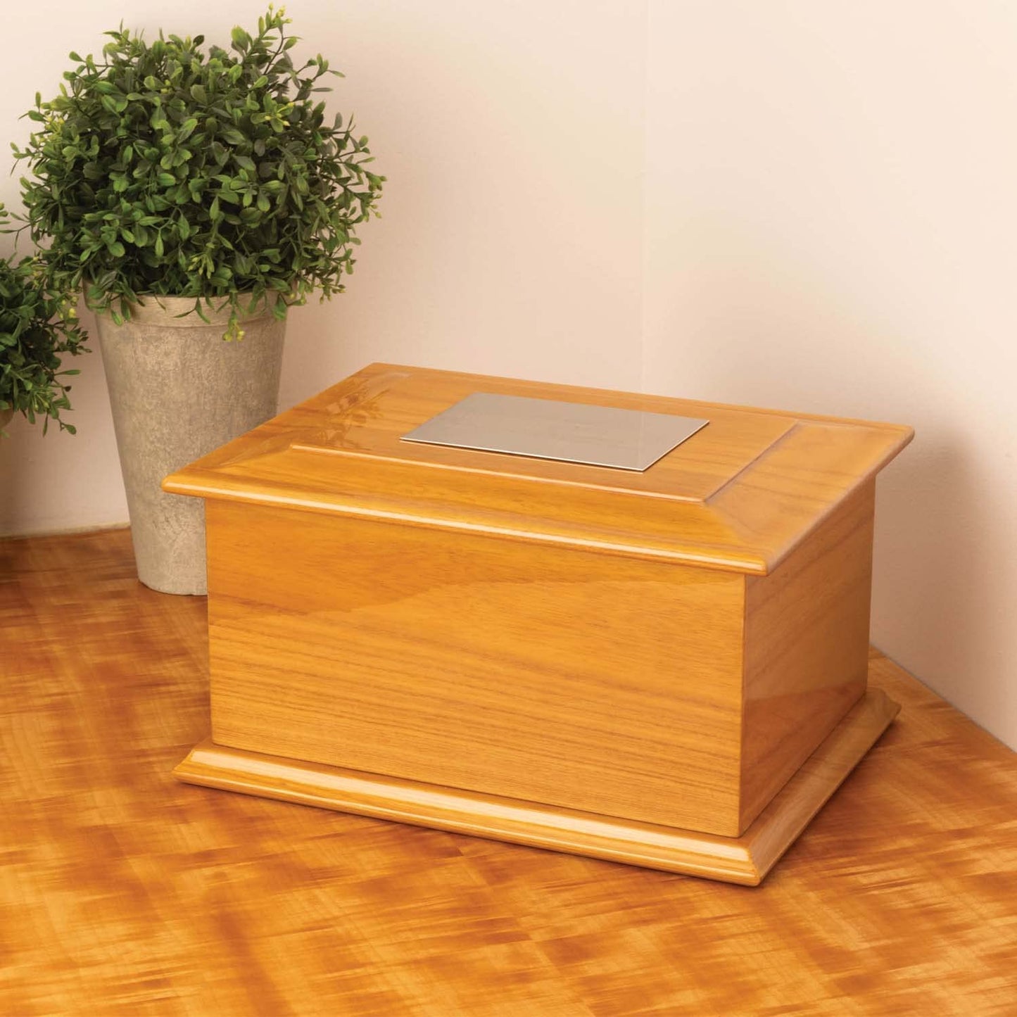 Deering Moments Custom Personalized Solid Wood Cremation Urn, up to 260lb - WoodArtSupply