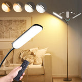 marctronic Floor Lamp, 18W 1800LM Super Bright LED Floor Lamp with Remote & Works with Smart Plug, Dimmable Timing Eye Caring Reading Lamps Floor Standing for Living Room Bedroom Office marctronic