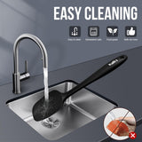 Walfos Silicone Spatula Set of 5 - (600°F) High Heat Resistant Kitchen Scraper Spatulas, One-Pieces Seamless Design, Perfect for Cooking Mixing & Baking - BPA Free and Dishwasher Safe,black Walfos