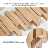 Acsigesn Wooden Coat Rack Wall Mounted Sticks Multi Rack Solid Handmade Natural Beech Wood Artwork with 6 Flip-Down Unique Modern Hooks for Coats Bag Hat Umbrella Acsigesn