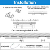 AQIQUUT Led Shop Lights,Led Shop Lights 4FT,50W 6500K 7000LM Clear White,Led Shop Light 4FT 110V Linkable Integrated V-Shape for Shop Garage,Warehouse,Workbench and Workshop Indoor(4-Pack) AQIQUUT