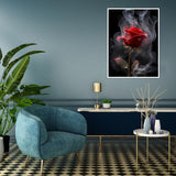 MOMDEDP 5D Rose Diamond Painting Kits for Adults Beginners, Red Flower Diamond Art Kit,DIY Full Round Drill Diamond Dot Gem Art Kits for Adults,Home Wall Decor 12x12 Inch MOMDEDP