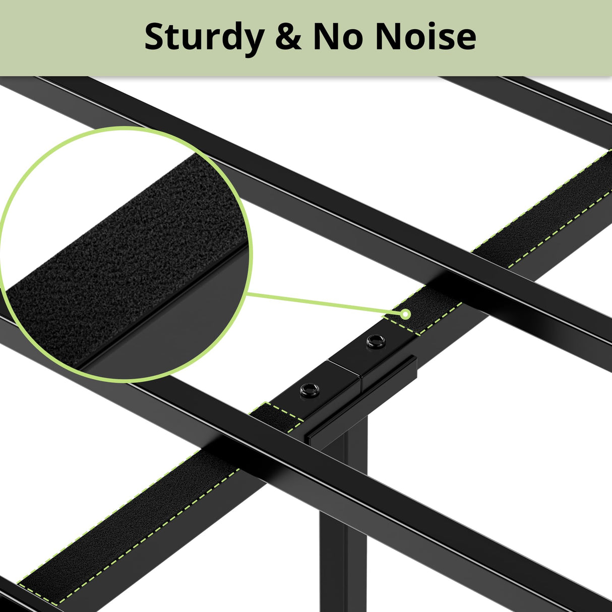 LIKIMIO King Bed Frame, Tall Industrial Headboard 51.2 ", Platform Bed Frame with Strong Metal Support, Solid and Stable, Noise Free, No Box Spring Needed, Easy Assembly, Charcoal Grey LIKIMIO