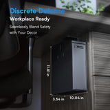 Gun Safe, Slider Biometric Gun Safe for Handgun Supports 3 Quickly Access Ways, Fingerprint, PIN Code and Key, Pistol Safe for Car, Truck, Desk, Bedside Handgun Safe ADIMO