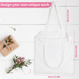 WACAR Sublimation Blanks Tote Bags 14x16inch Canvas Tote Bags Reusable Polyester Grocery Bags for Heat Transfer DIY Crafting Shopping Bags WACAR