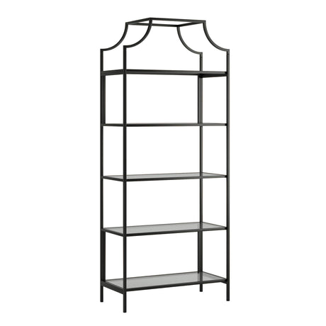 Sauder Harvey Park Bookcase/Book Shelf, Black Sauder