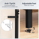 HOOBRO 3-Tier Ladder Shelf, Floor Standing Bookshelf, Storage Shelf with Drawer, Bookcase, Corner Bookshelf, Space Saver, for Bathroom, Living Room, Study, Office, Rustic Brown and Black BF09CJ01 HOOBRO