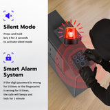 Oarlike Biometric Gun Safe for Handgun, Mounted Pistol Safe with Quick Access Sliding Door, Hand Gun Storage for Nightstand, Desk, Vehicle - with Fingerprint, PIN Code, KEY Access Oarlike