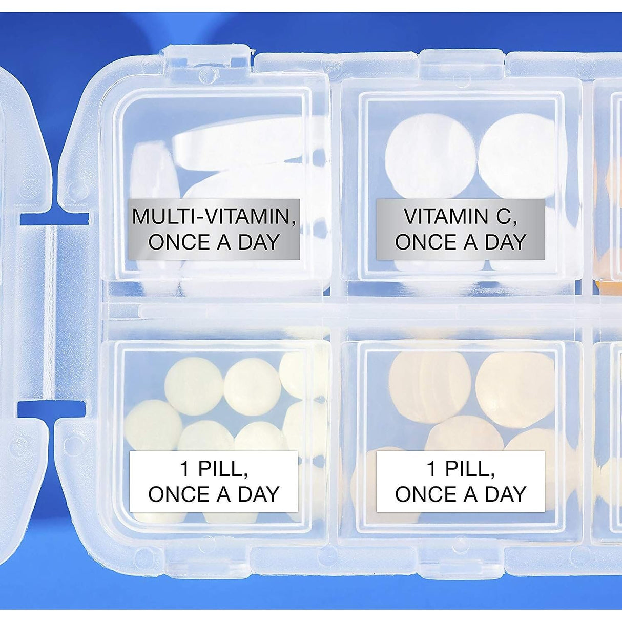 Brother P-Touch, PTM95, Monochrome, Handy Label Maker, 9 Type Styles, 8 Deco Mode Patterns, Navy Blue, Blue Gray Brother