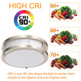 36W Dimmable LED Ceiling Light Fixture, 12 inch Flush Mount Light Fixture, Ceiling Lights for Bedroom, Kitchen, Bathroom, Super Bright 4000 Lumens, 400W Equivalent, 5000K Daylight White Drosbey