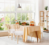 Rattan Dining Chair, Kitchen Dining Room Chairs, Mid Century Modern Boucle Chair, Stylish Upholstered Wood Accent Chair, Cute Sherpa Chair, Living Room Bar Stool Chair, Boho Makeup Vanity Chair, 1 Pc ZYBT