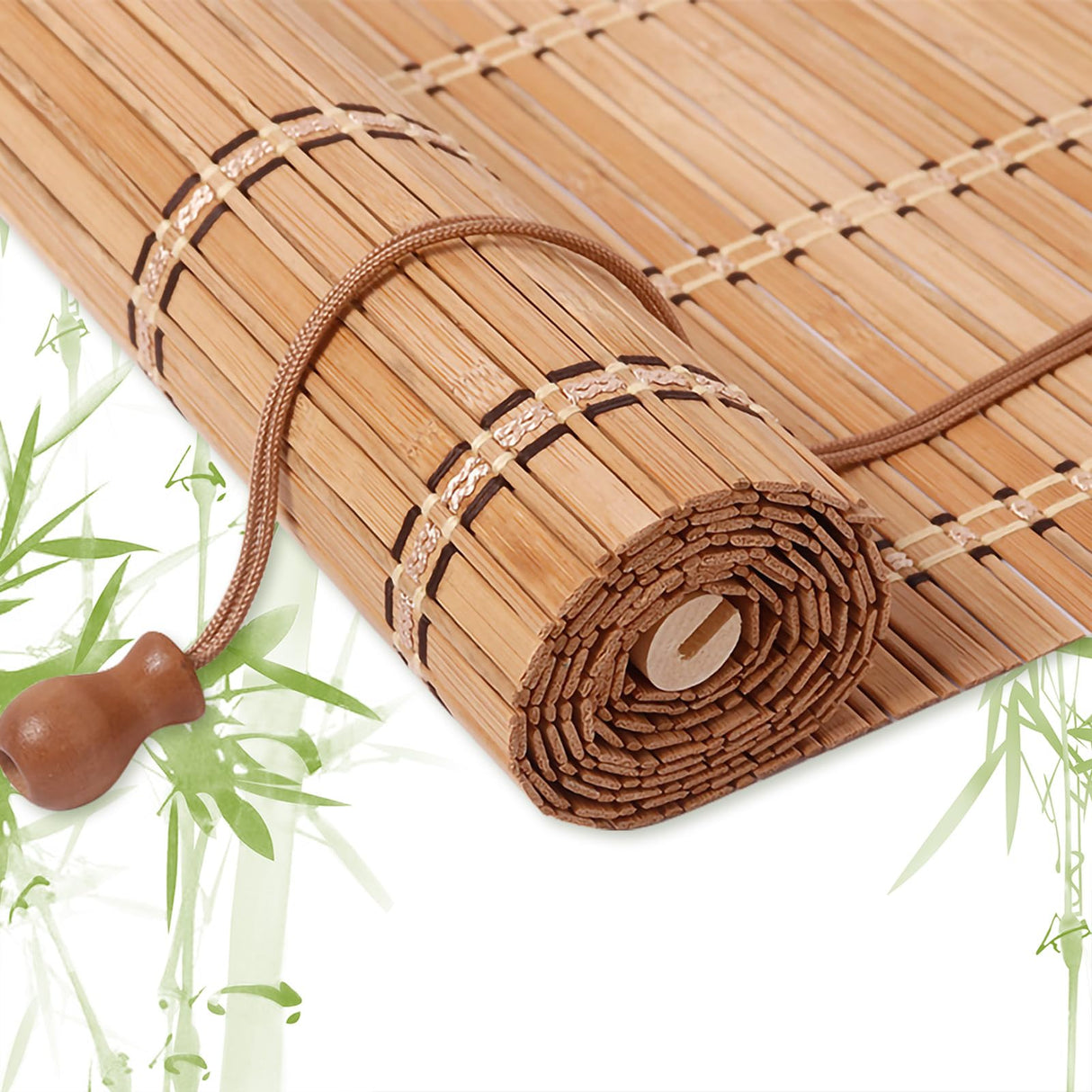 ORNDSDM Bamboo Blinds, Bamboo Shades for Indoor Windows, Bamboo Shades for Patio, Custom Size, Bamboo Shades for Windows, Courtyard Garden, Balcony, Terrace ORNDSDM