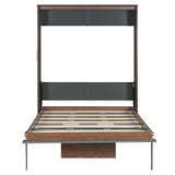 THINK 30 Murphy Bed with Foldable Desk – Space Saving Wall Bed, Full Size, Walnut & Gray THINK 30
