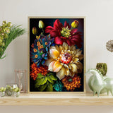 Diamond Painting Flowers-5D Diamond Art,Flowers Diamond Paintings for Adults,DIY Full Drill Paint by Diamonds Flowers Gem Painting on Canvas Perfect for Gifts and Home Wall Decor 12x16inch PHANTASYART