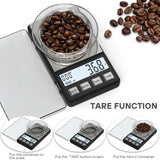 Weightman Espresso Scale with Timer 1000g x 0.1g Small & Thin Travel Coffee Scale, Mini Digital Scale Grams and Ounces with Large Backlit LCD Stainless Steel Pocket Food Scale Drip Tray Pulling Scale WEIGHTMAN