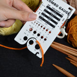 UPTTHOW Knitting Needle Gauge Spinning Control Card Multifunctional Combo Ruler for Spinners Yarn Measuring Tools WPI Guide Gauge Crochet Accessories UPTTHOW